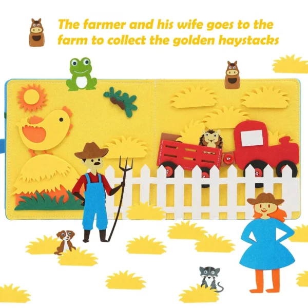 Montessori Toys Busy Board Farm Animal Scene - Image 2
