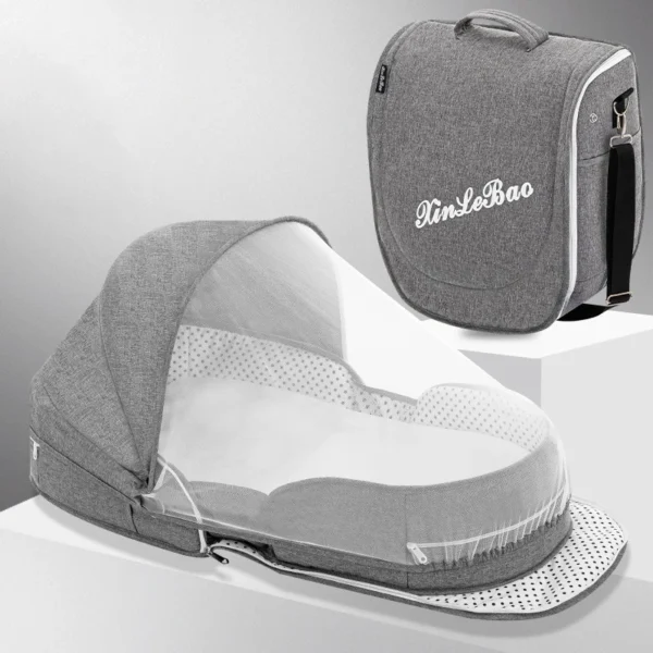 Portable Bed for baby/Toddler with Mosquito Net Protection - Image 11