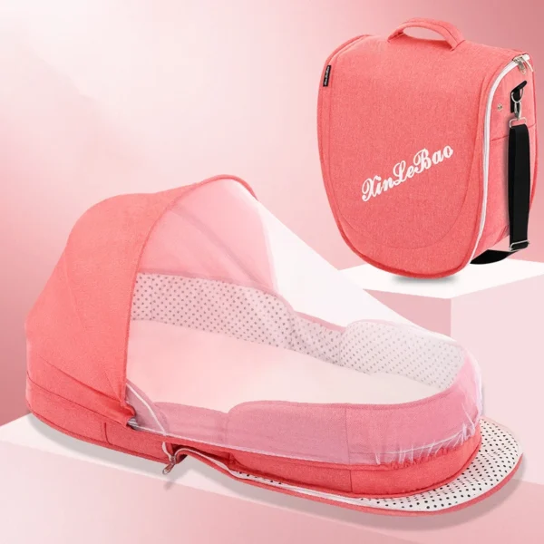 Portable Bed for baby/Toddler with Mosquito Net Protection - Image 10