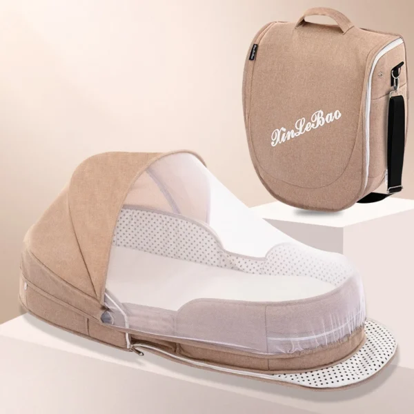Portable Bed for baby/Toddler with Mosquito Net Protection - Image 12