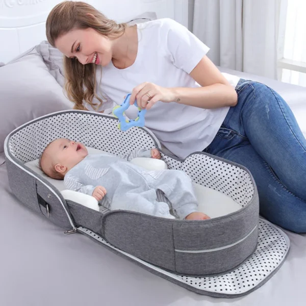 Portable Bed for baby/Toddler with Mosquito Net Protection - Image 3
